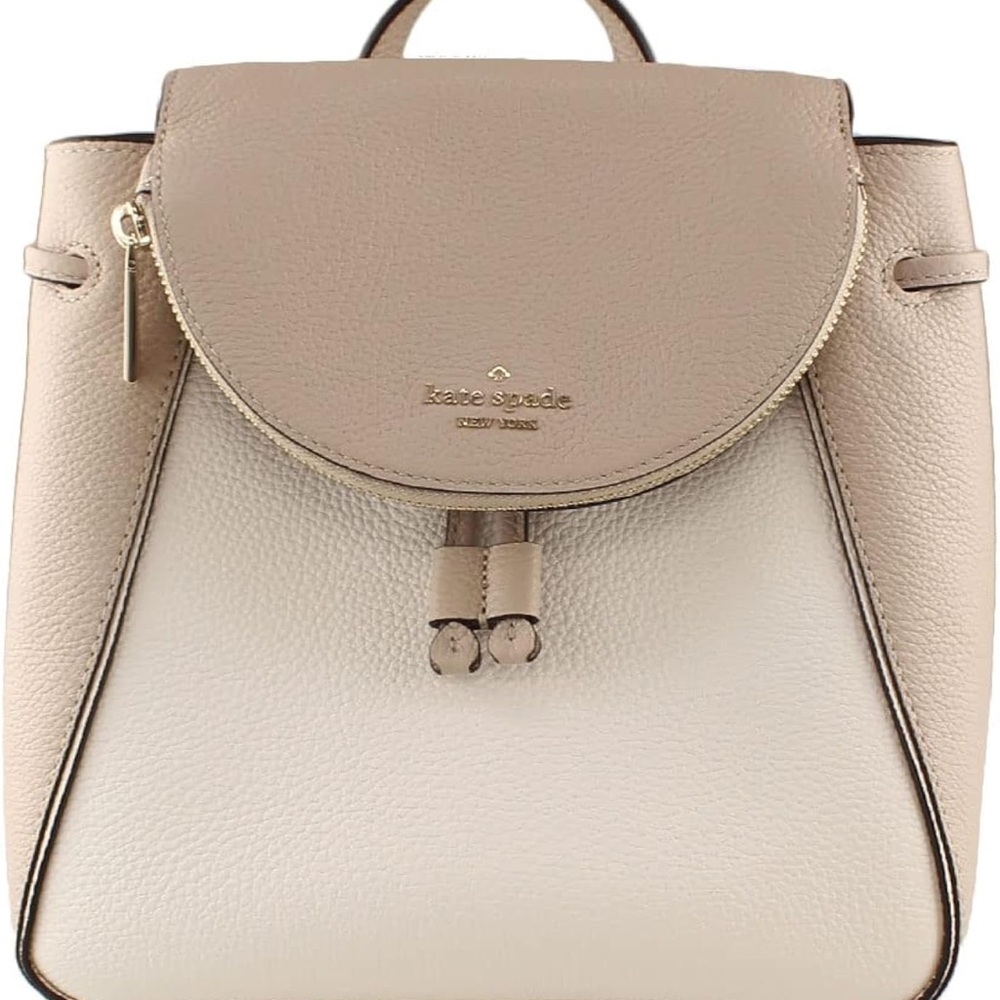 Kate Spade “Leila” Beige and Cream Women's Backpack Purse